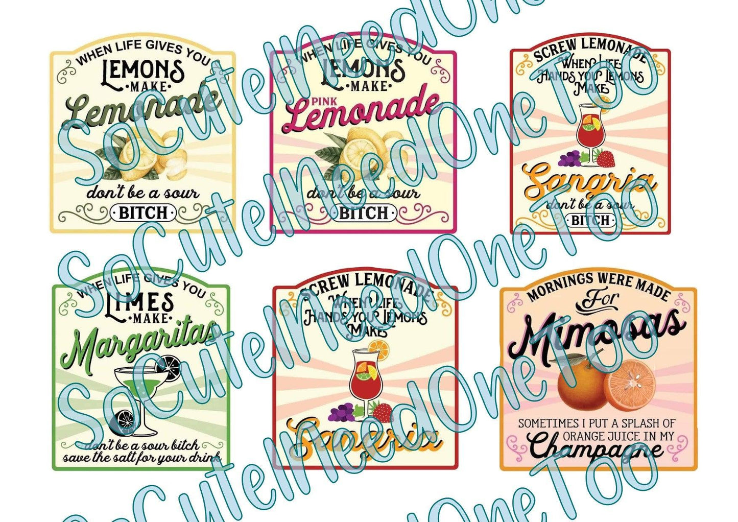 When Life Gives you - BITCH Waterslide Decals - SoCuteINeedOneToo