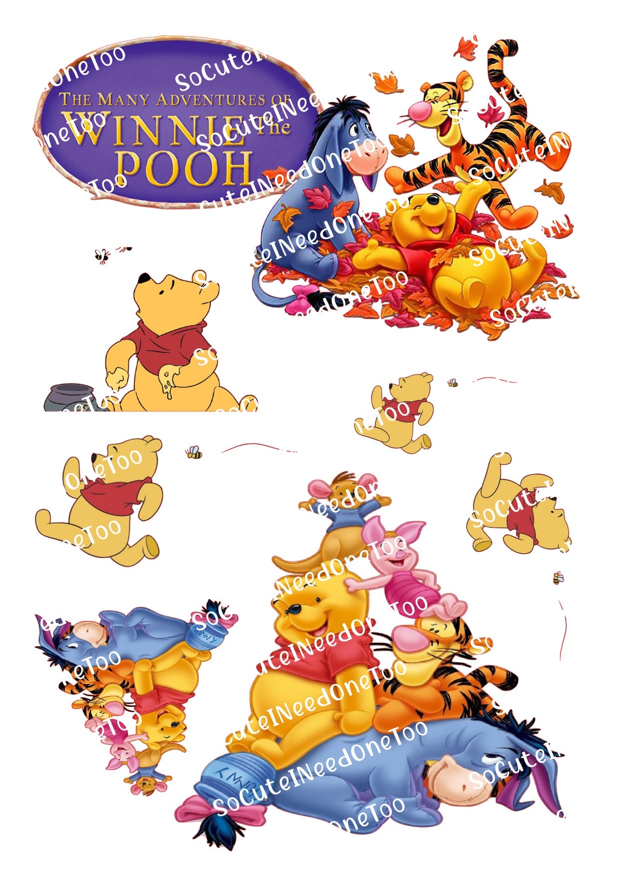Winnie Pooh #10 Waterslide Decals - SoCuteINeedOneToo
