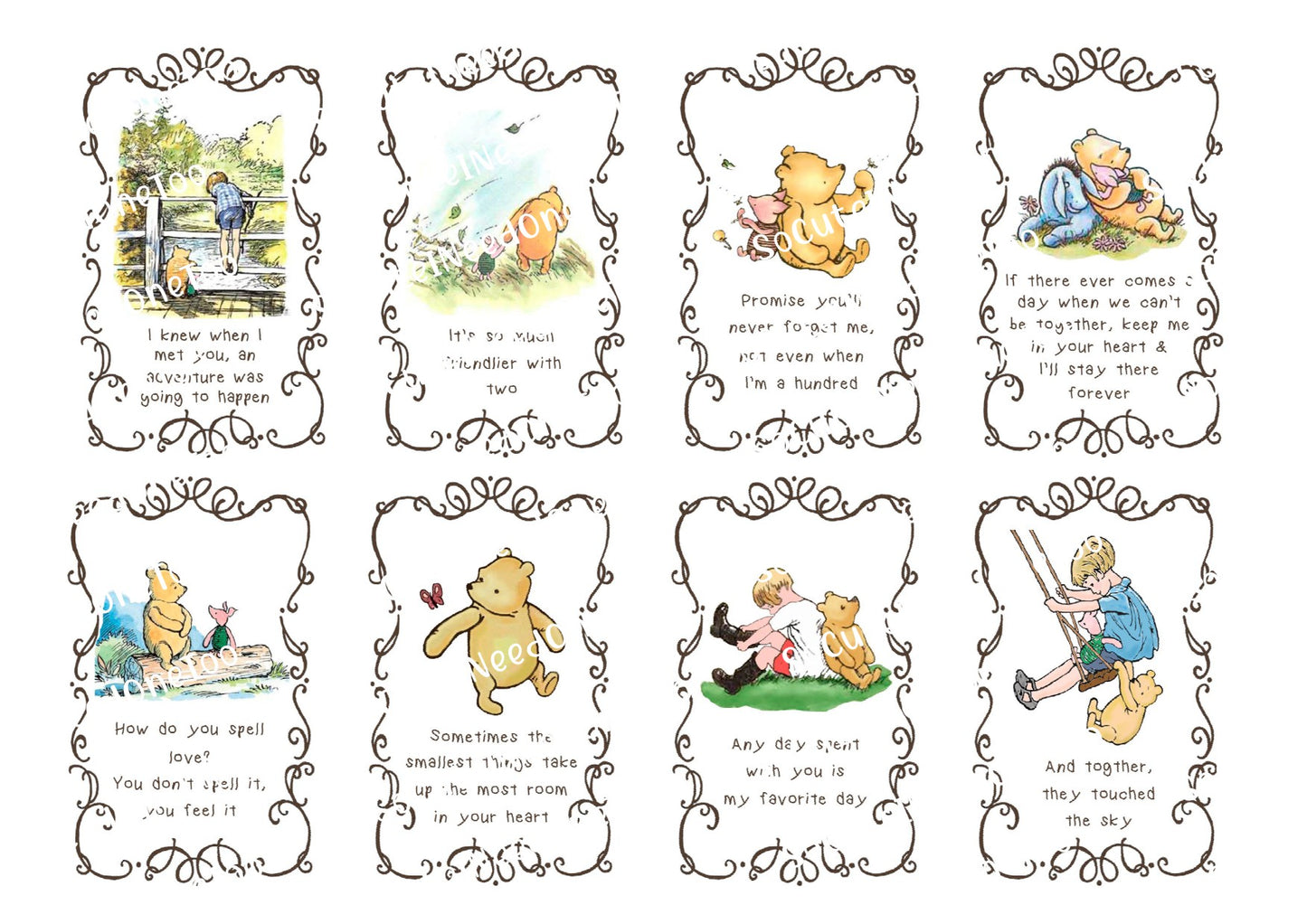 WINNIE QUOTES SM BANNER 3.75 Waterslide Decals - SoCuteINeedOneToo