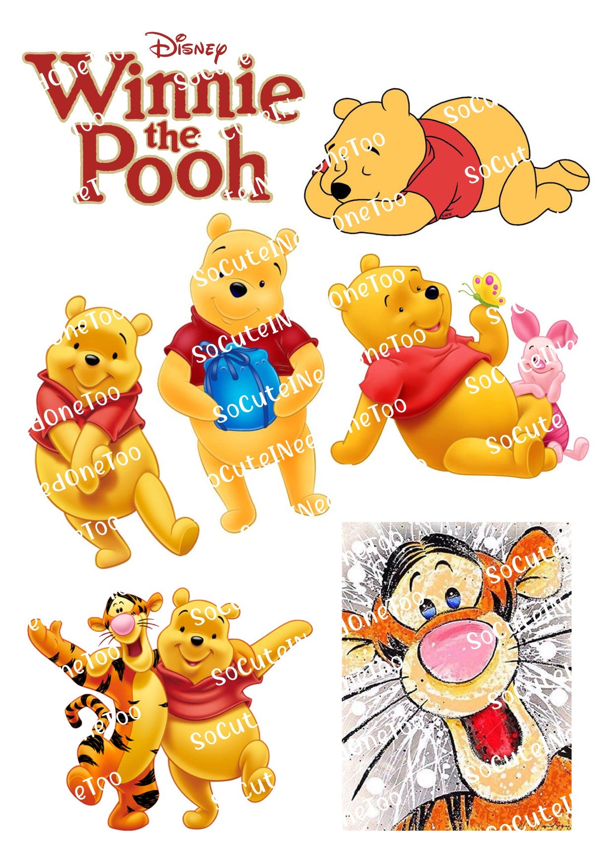 Winnie The Pooh #6 Waterslide Decals - SoCuteINeedOneToo