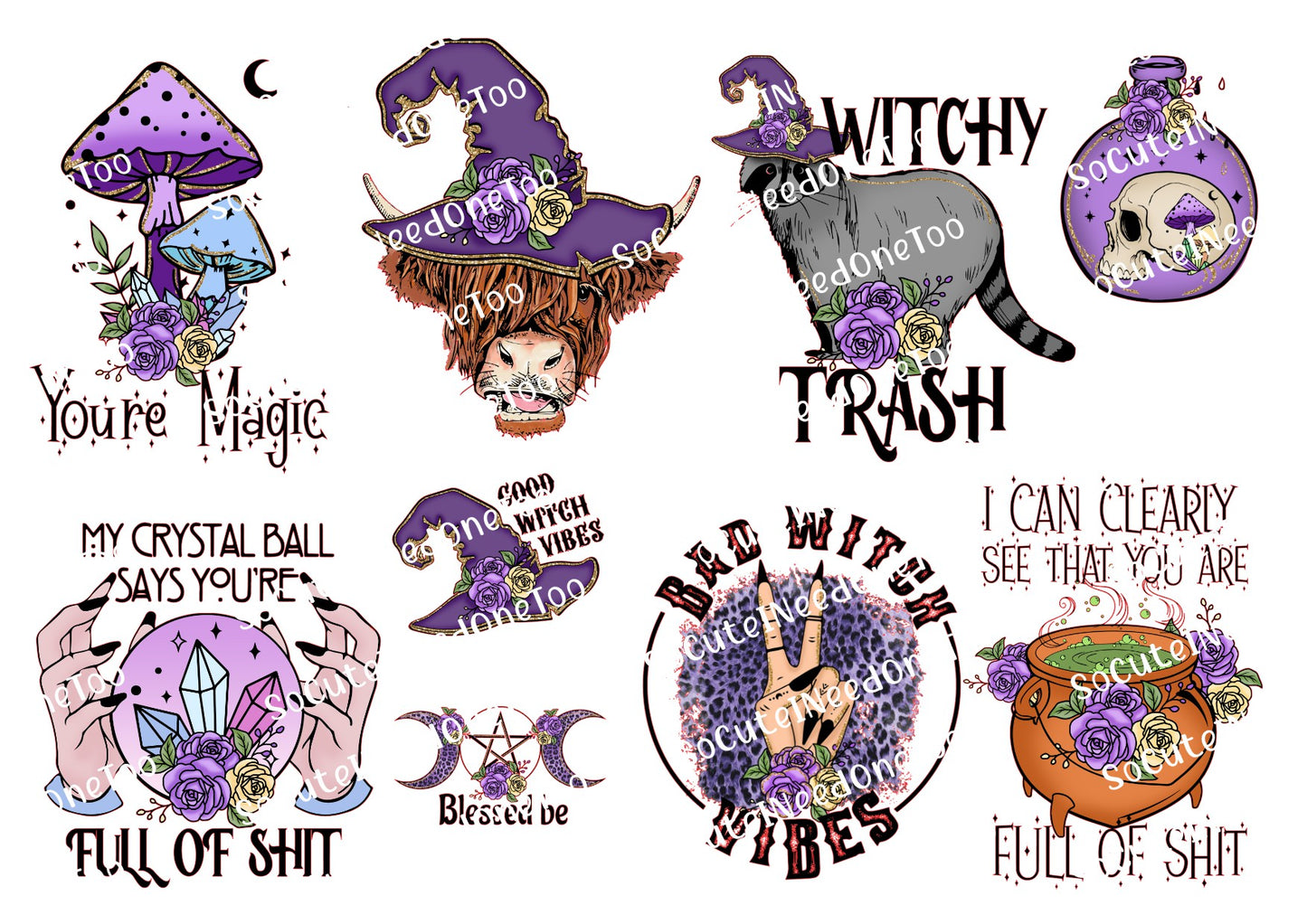 Witchy Vibes Waterslide Decals - SoCuteINeedOneToo