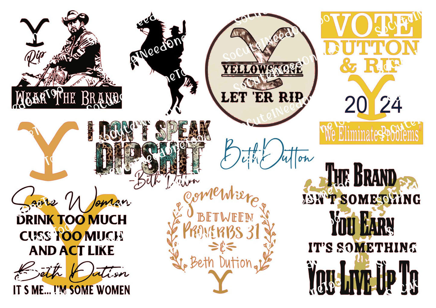 Yellowstone #6 Waterslide Decals - SoCuteINeedOneToo