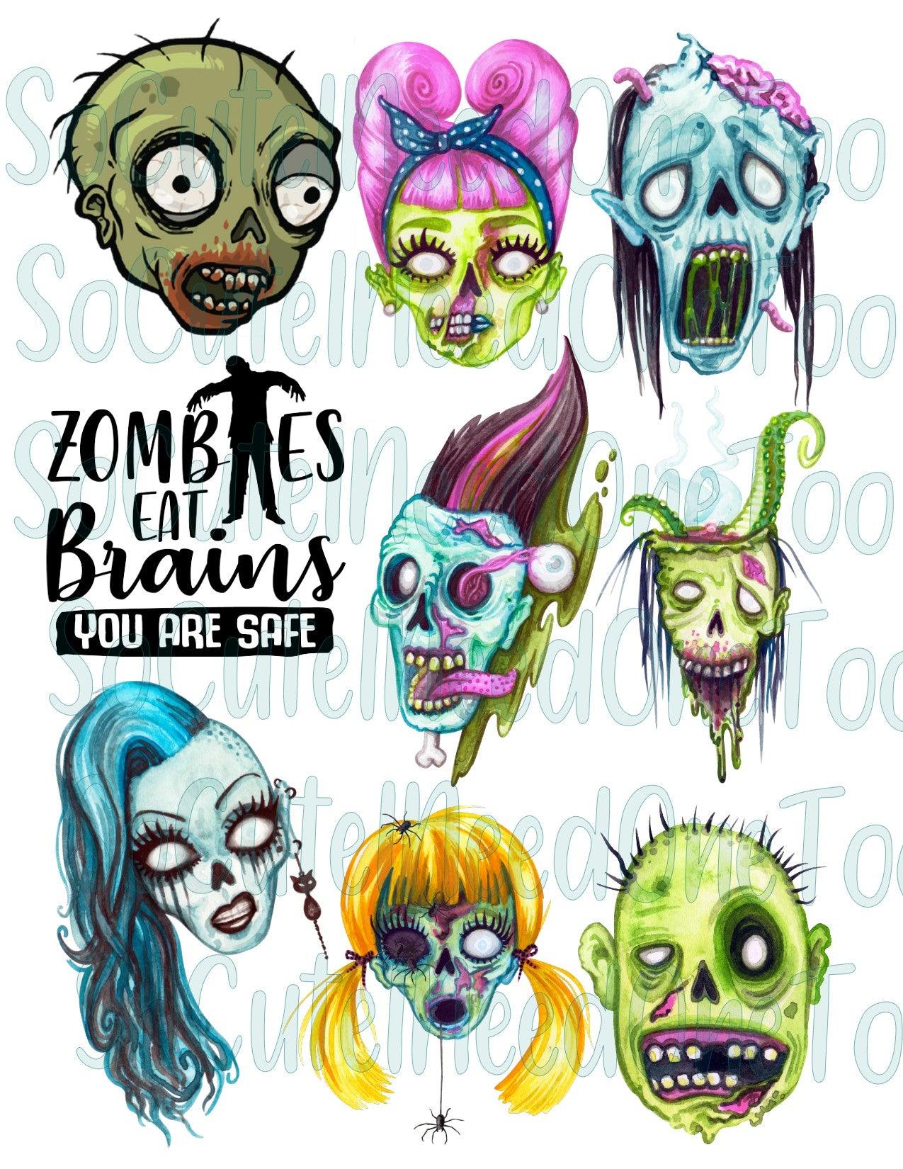 Zombies Waterslide Decals - SoCuteINeedOneToo