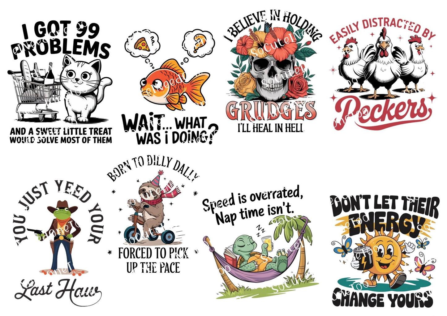 I Got 99 Problems digital decal sheet - watermarked preview