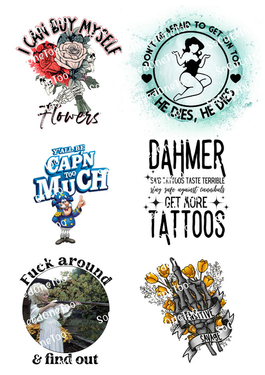 AS - I Can By Myself Flowers Waterslide Decals - SoCuteINeedOneToo