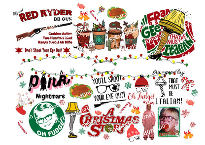 A Christmas Story Collection Of Waterslide Decals - SoCuteINeedOneToo