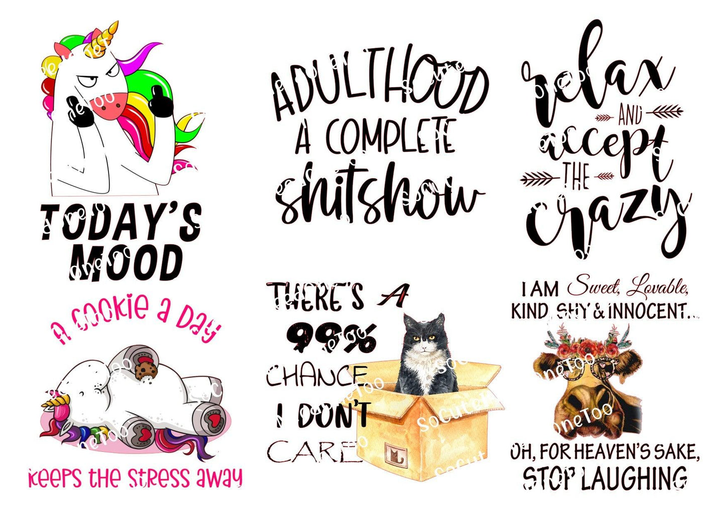 Adult Fun #4 Waterslide Decals - SoCuteINeedOneToo