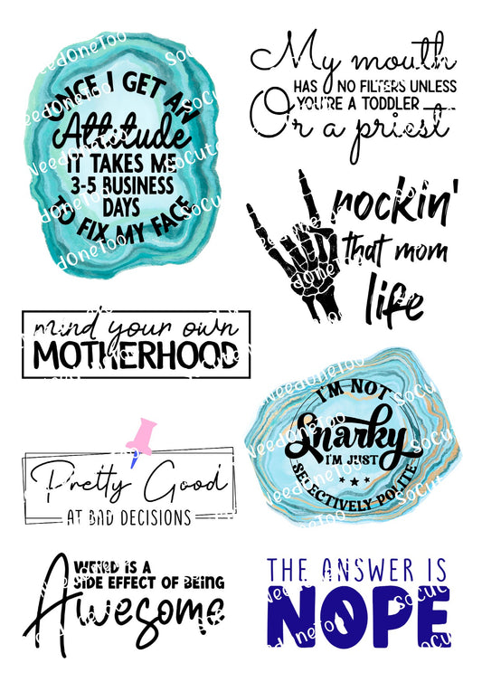 Adult Sayings - I'm Not Snarky Decals - SoCuteINeedOneToo