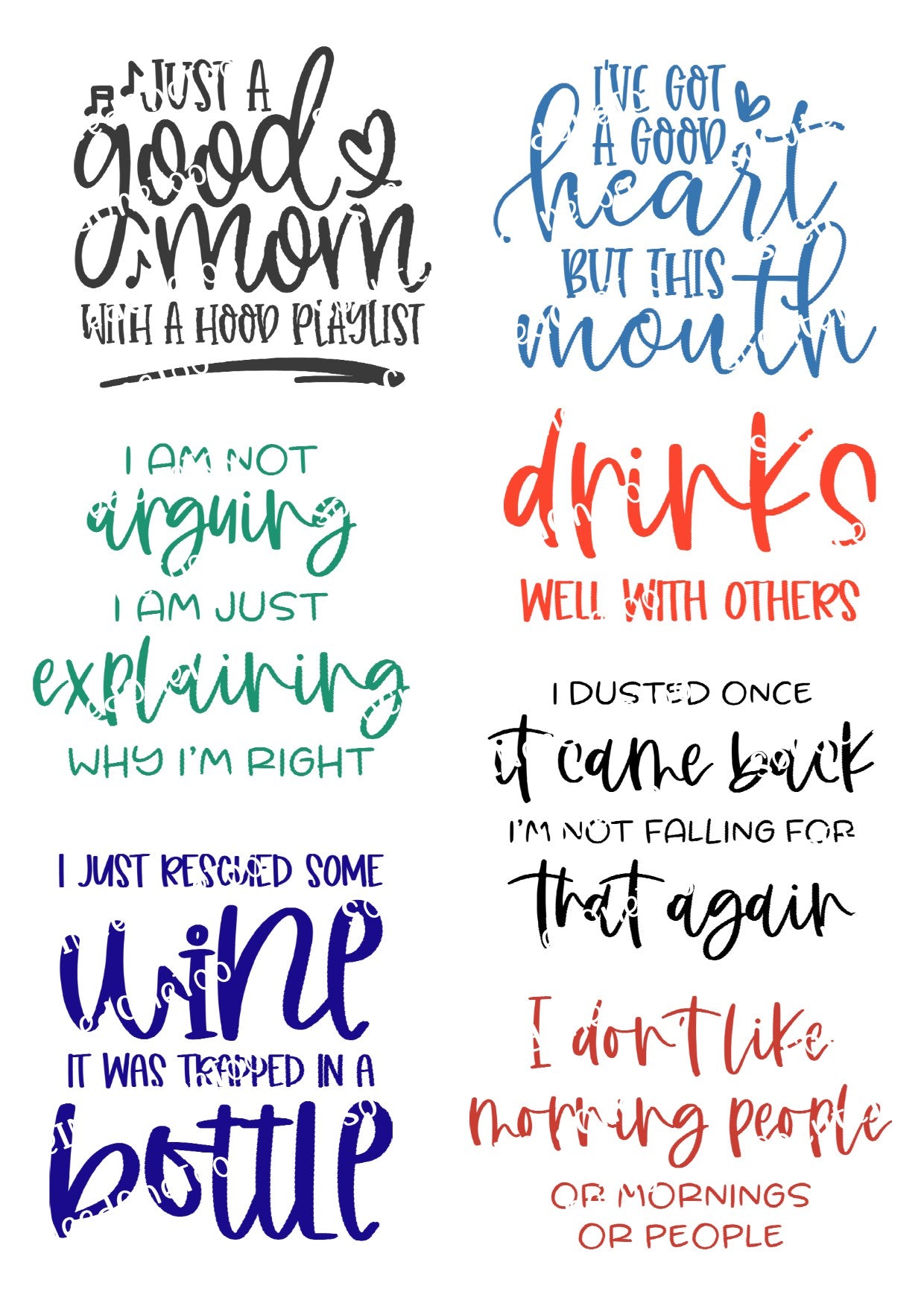 Adult Sayings - Just a hood playlist Decals - SoCuteINeedOneToo