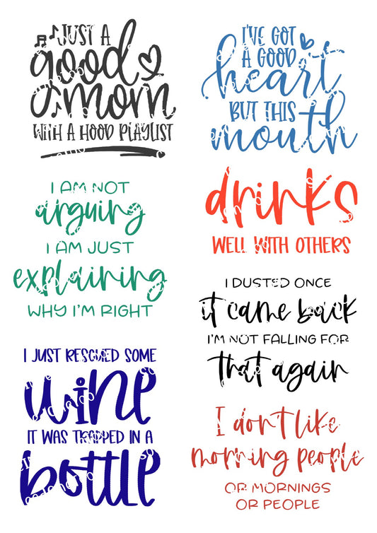 Adult Sayings - Just a hood playlist Decals - SoCuteINeedOneToo