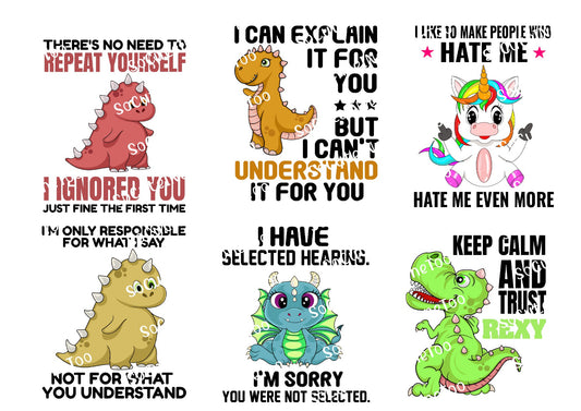 Adult Sayings - There's no need to repeat Waterslide Decals - SoCuteINeedOneToo