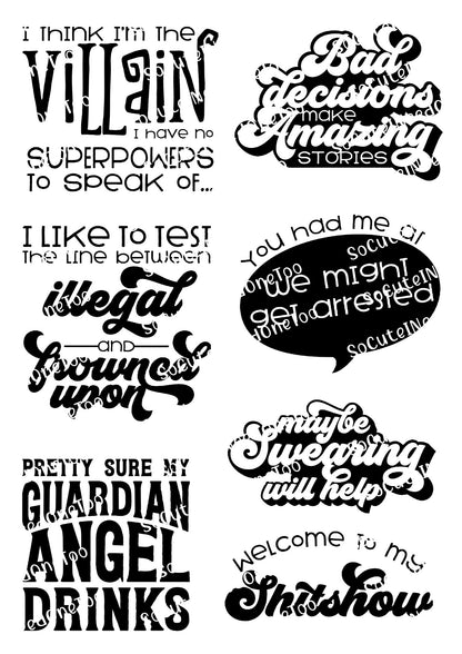 Adult Sayings - Villians Decals - SoCuteINeedOneToo