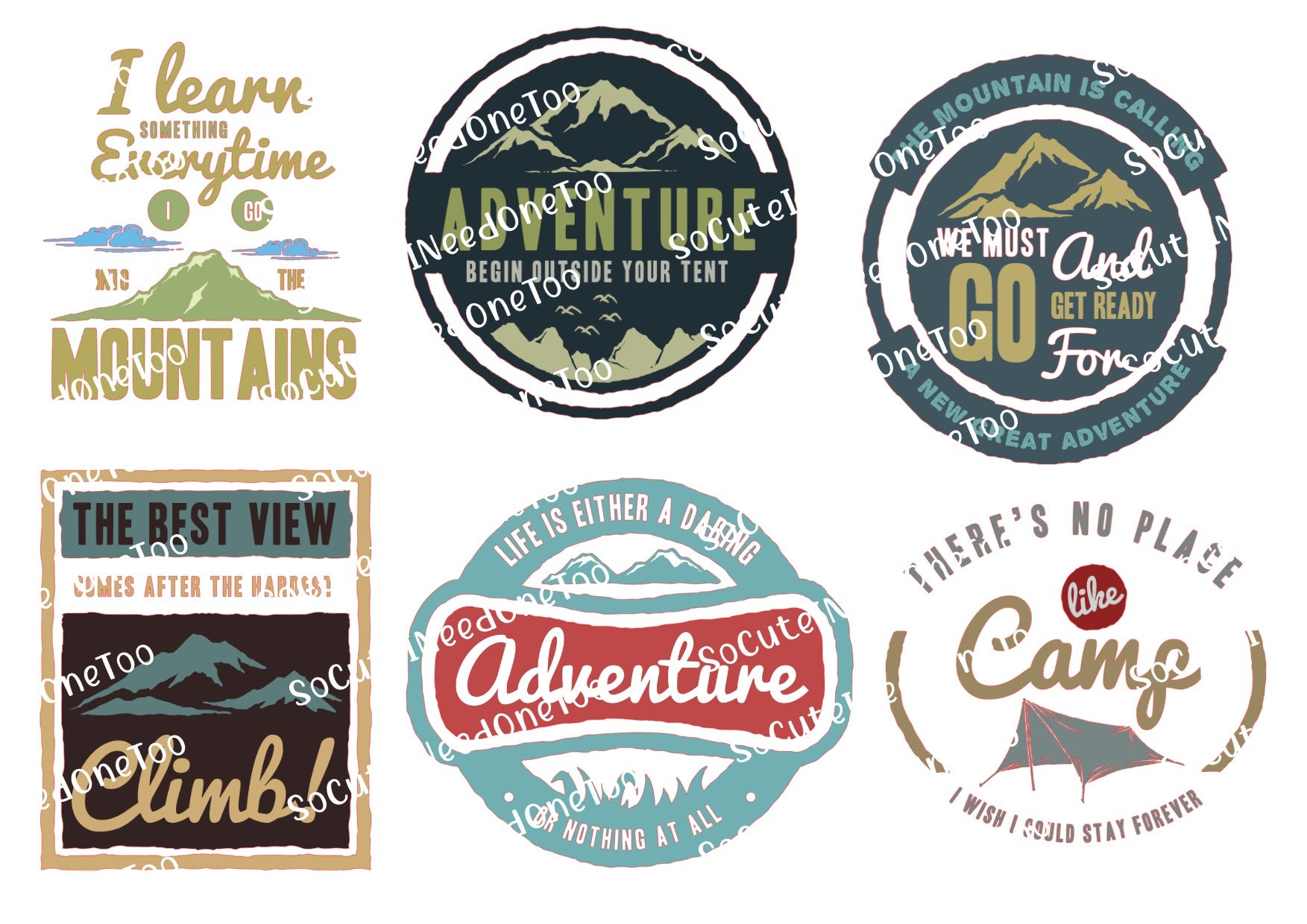 Adventure Awaits #2 Waterslide Decals - SoCuteINeedOneToo