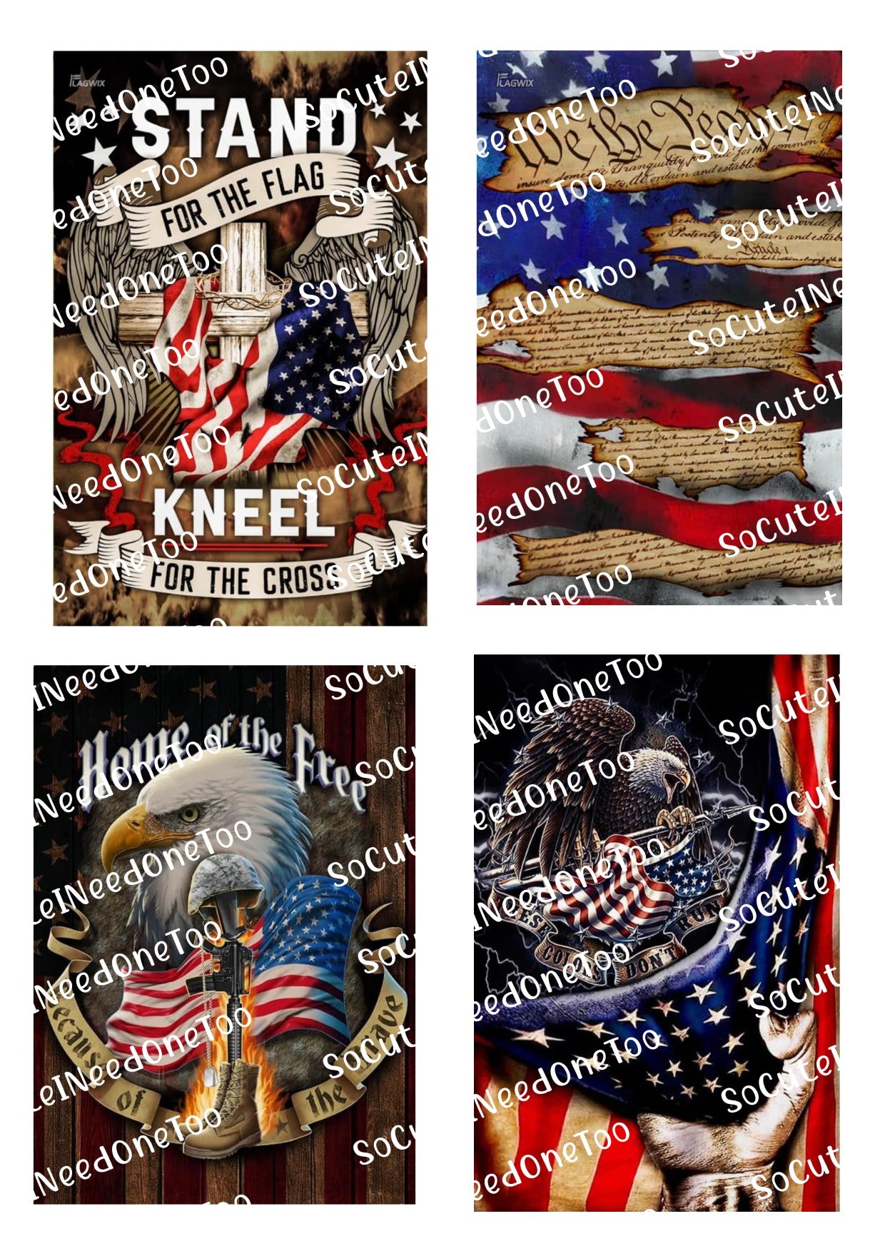 American Flags #1 Waterslide Decals - SoCuteINeedOneToo