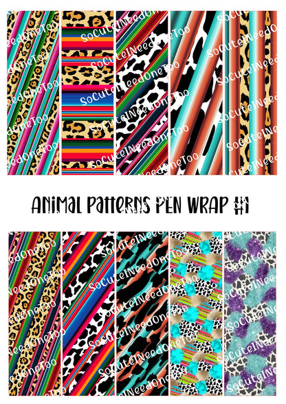 Animal Pattern Pen Wraps #1 - SoCuteINeedOneToo