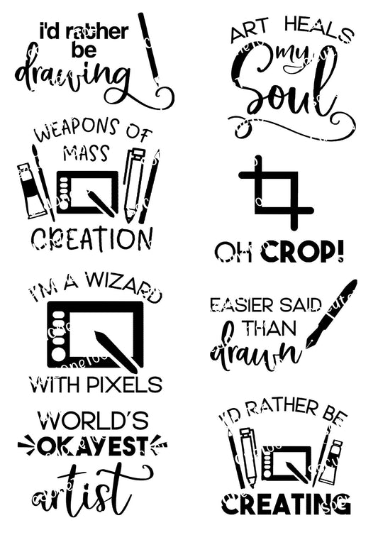 Artist Life Waterslide Decals - SoCuteINeedOneToo