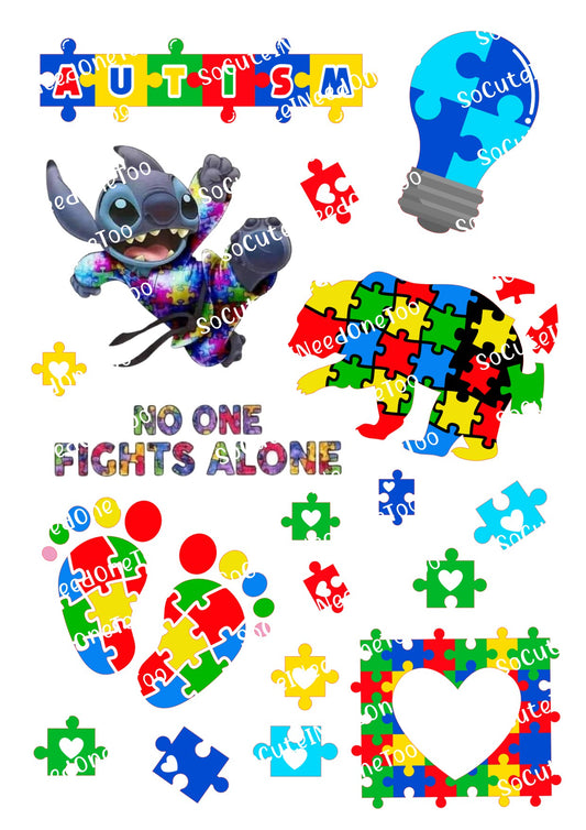 Autism Awareness #4 Waterslide Decals - SoCuteINeedOneToo