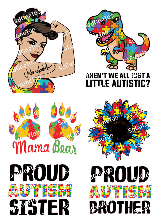 Autism Awareness #6 Waterslide Decals - SoCuteINeedOneToo