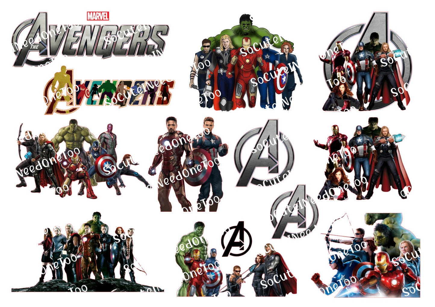 Avengers Waterslide Decals - SoCuteINeedOneToo