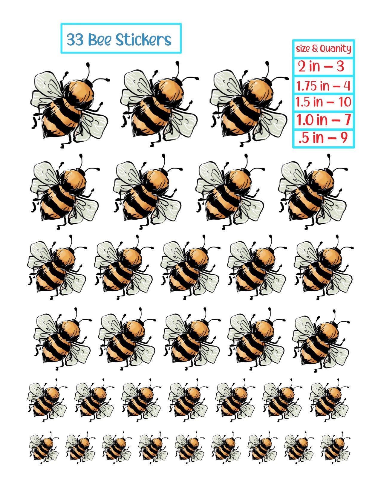 Business Stickers - Bee Stickers - SoCuteINeedOneToo