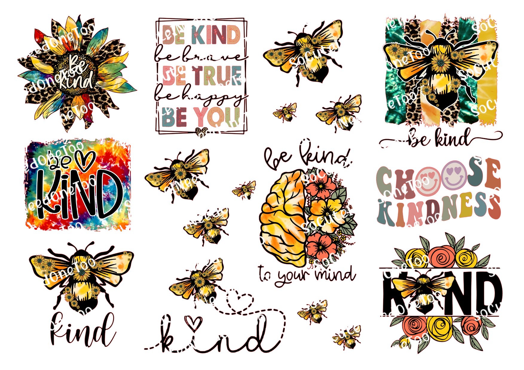 Be Kind Waterslide Decals - SoCuteINeedOneToo