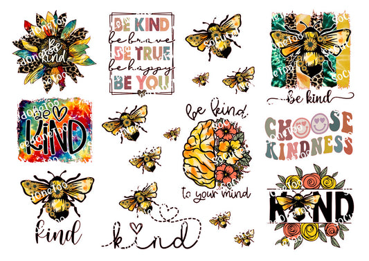 Be Kind Waterslide Decals - SoCuteINeedOneToo