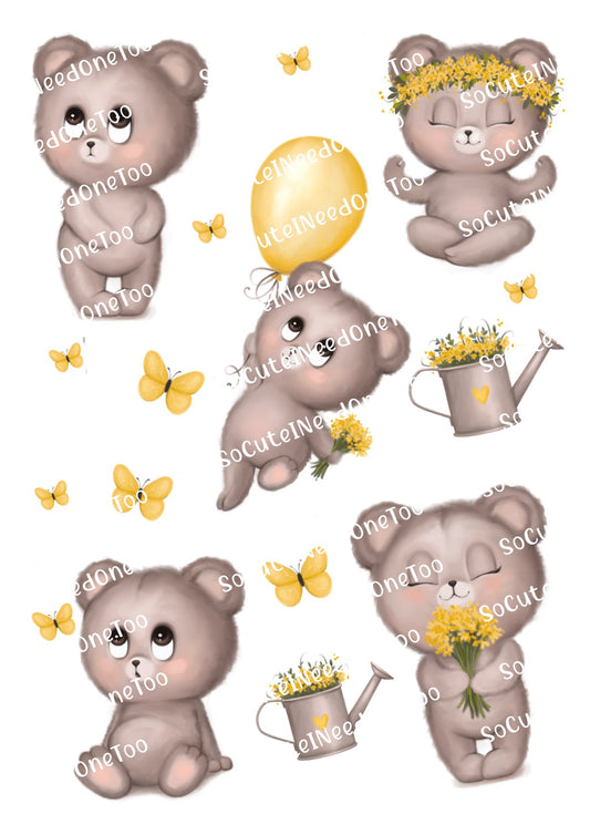 Baby Bears Waterslide Decals - SoCuteINeedOneToo