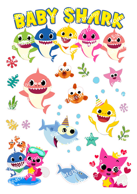 Baby Shark #3 Waterslide Decals - SoCuteINeedOneToo