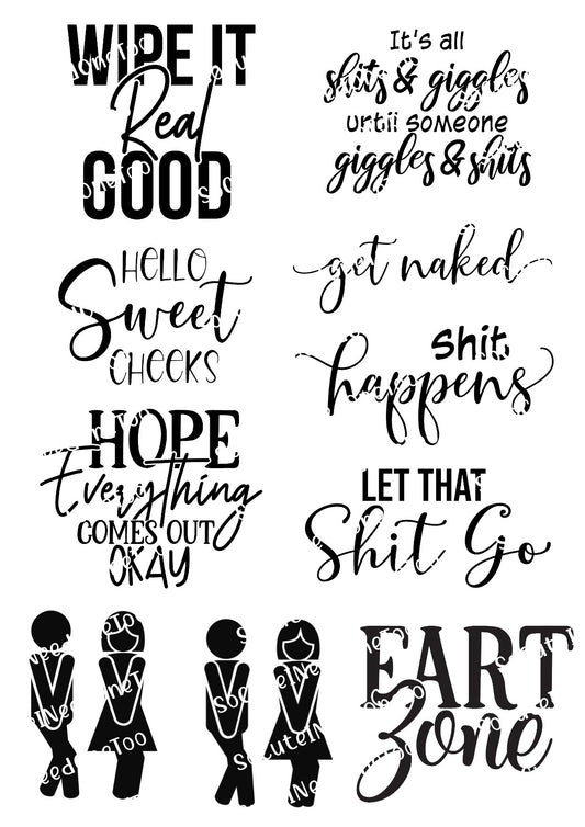 Bathroom Final Decals Waterslide Decals - SoCuteINeedOneToo