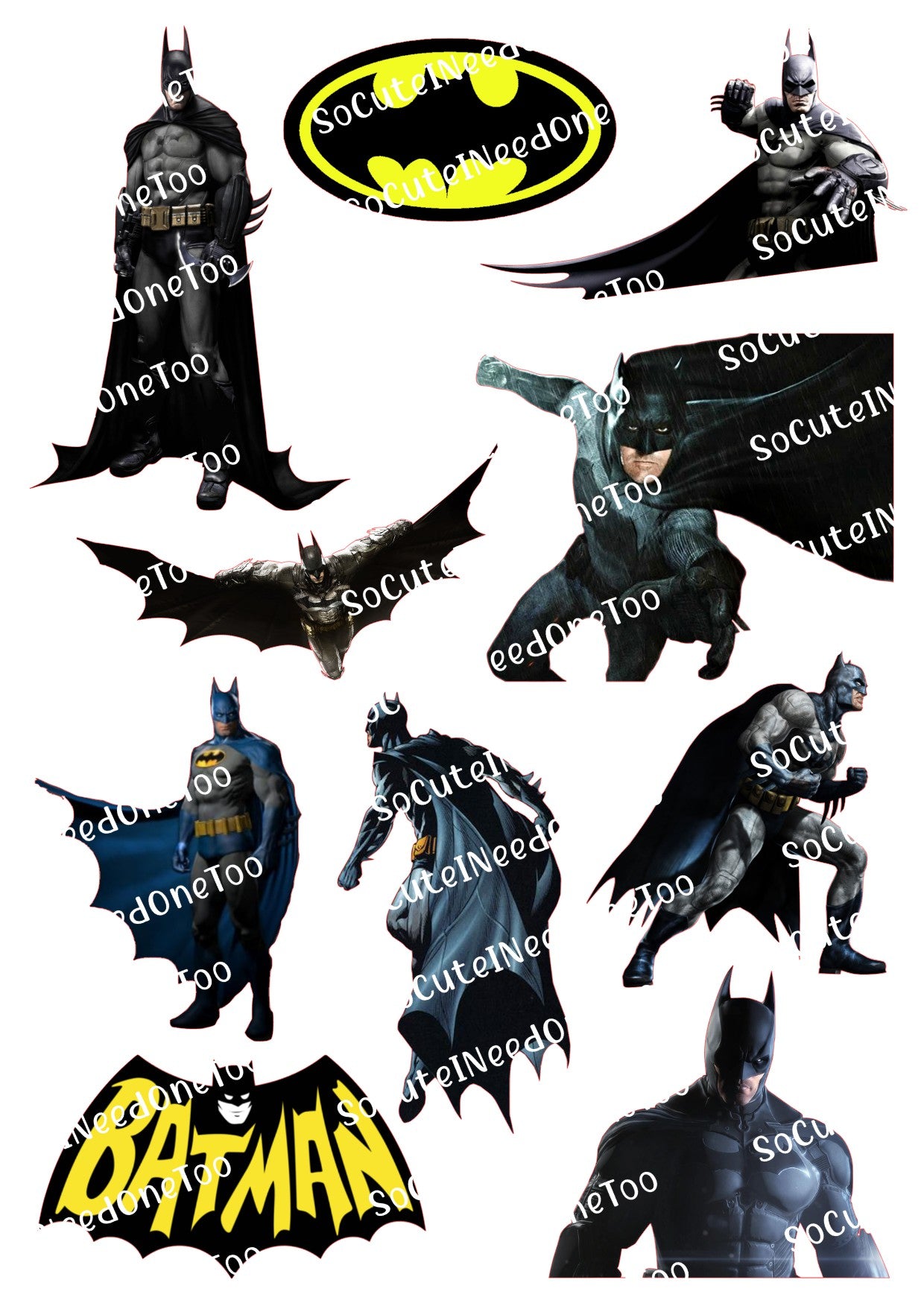 Batman Waterslide Decals - SoCuteINeedOneToo
