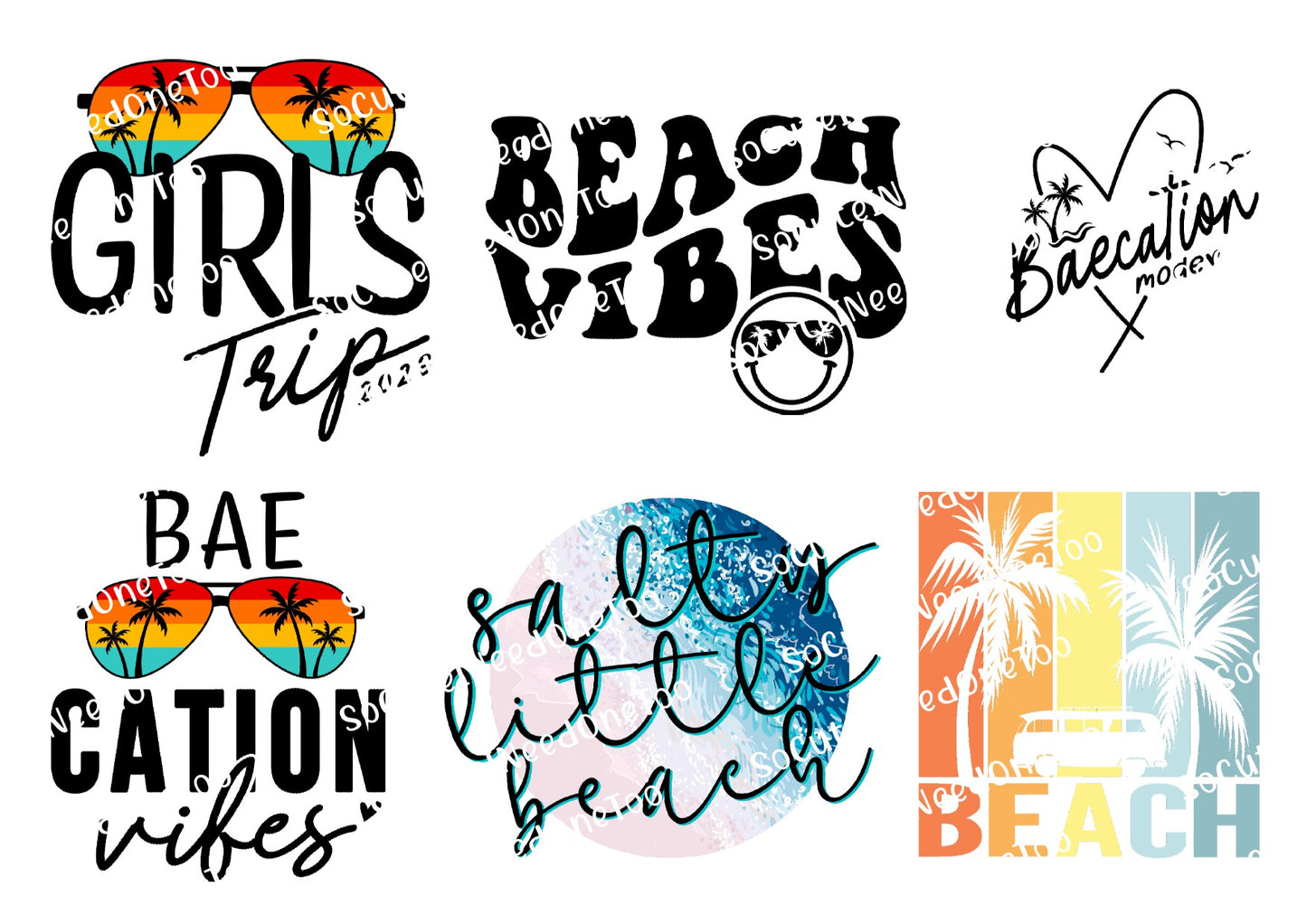 Beach - Girls Trip Waterslide Decals - SoCuteINeedOneToo
