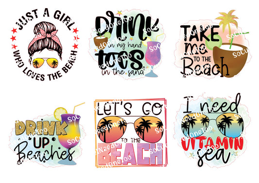 Beach #1 Waterslide Decals - SoCuteINeedOneToo