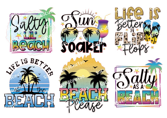 Beach #2 Waterslide Decals - SoCuteINeedOneToo
