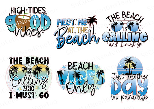 Beach #3 Waterslide Decals - SoCuteINeedOneToo