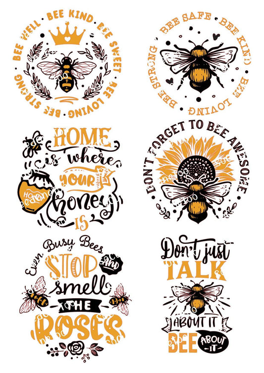 Bee #2 Waterslide Decals - SoCuteINeedOneToo