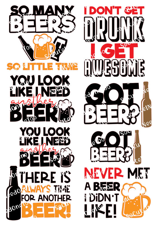 Beer #1 Waterslide Decals - SoCuteINeedOneToo