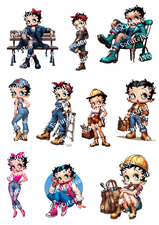 Betty Boop #14 Waterslide Decals