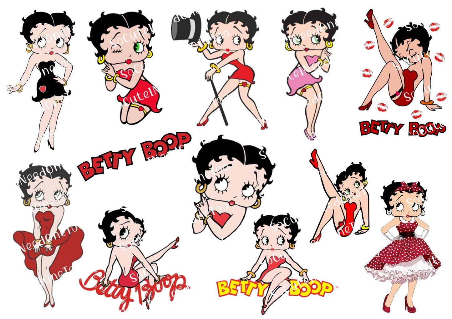 Betty Boop #10 Waterslide Decals