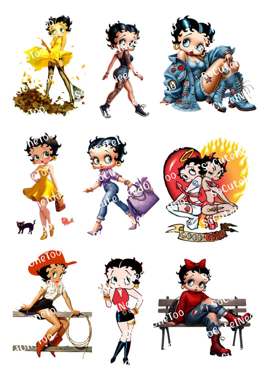 Betty Boop #3 Waterslide Decals