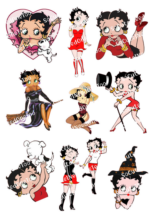Betty Boop #4 Waterslide Decals