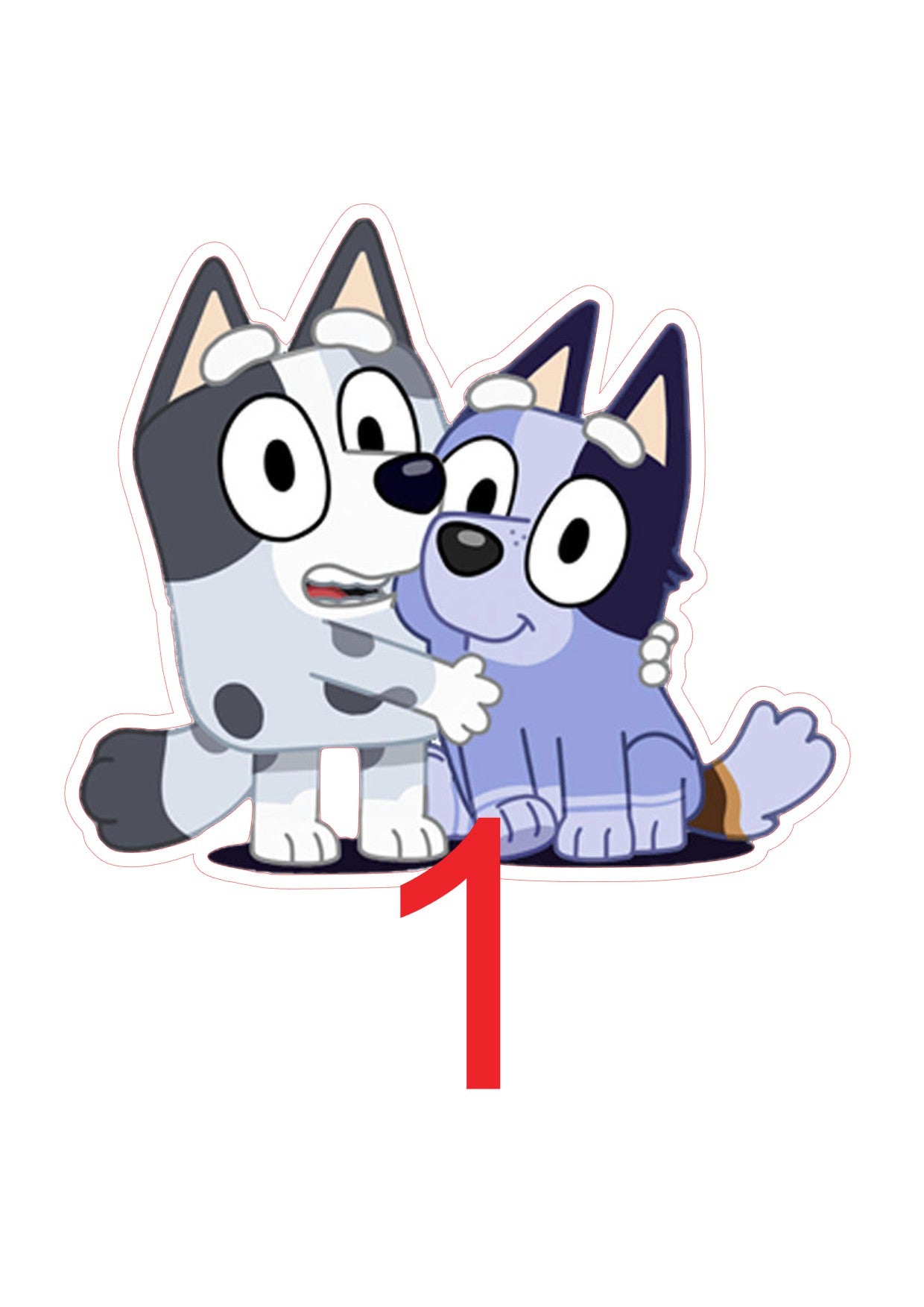 Bluey Big Stickers - Matte/Glossy Large Removable Stickers - Wall Decals - SoCuteINeedOneToo