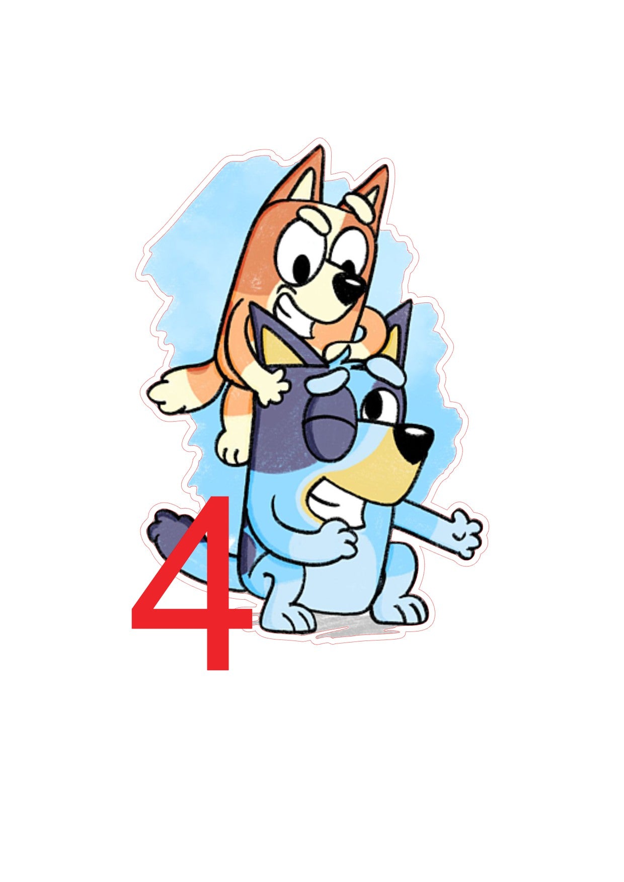 Bluey Big Stickers - Matte/Glossy Large Removable Stickers - Wall Decals - SoCuteINeedOneToo