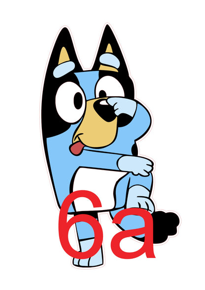 Bluey Big Stickers - Matte/Glossy Large Removable Stickers - Wall Decals - SoCuteINeedOneToo