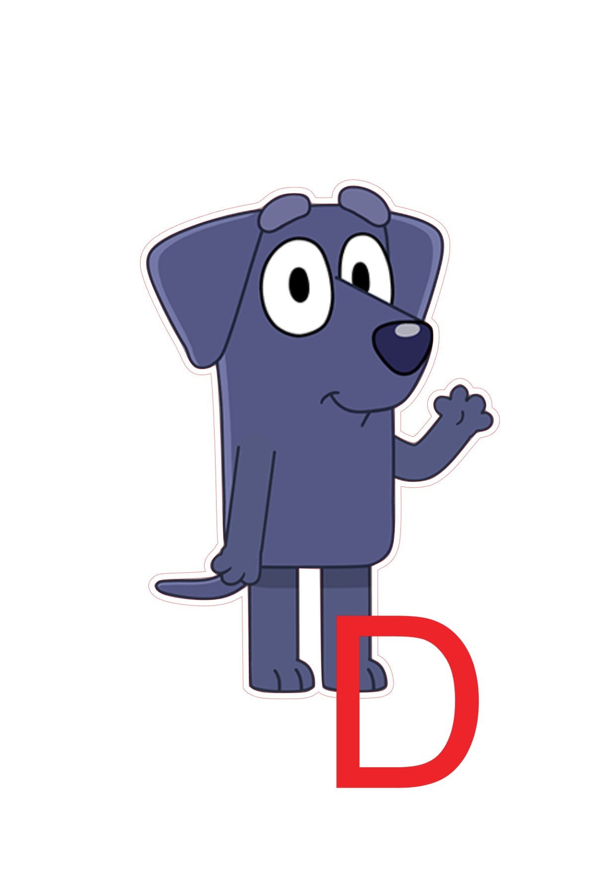 Bluey Big Stickers - Matte/Glossy Large Removable Stickers - Wall Decals - SoCuteINeedOneToo