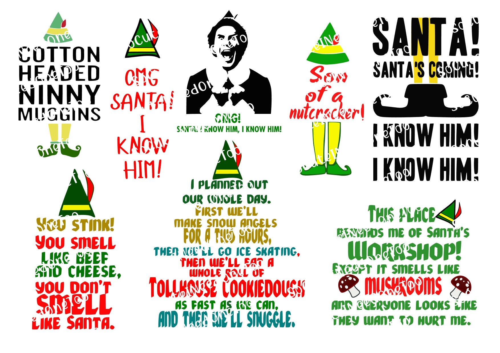 Buddy The Elf Waterslide Decals - SoCuteINeedOneToo