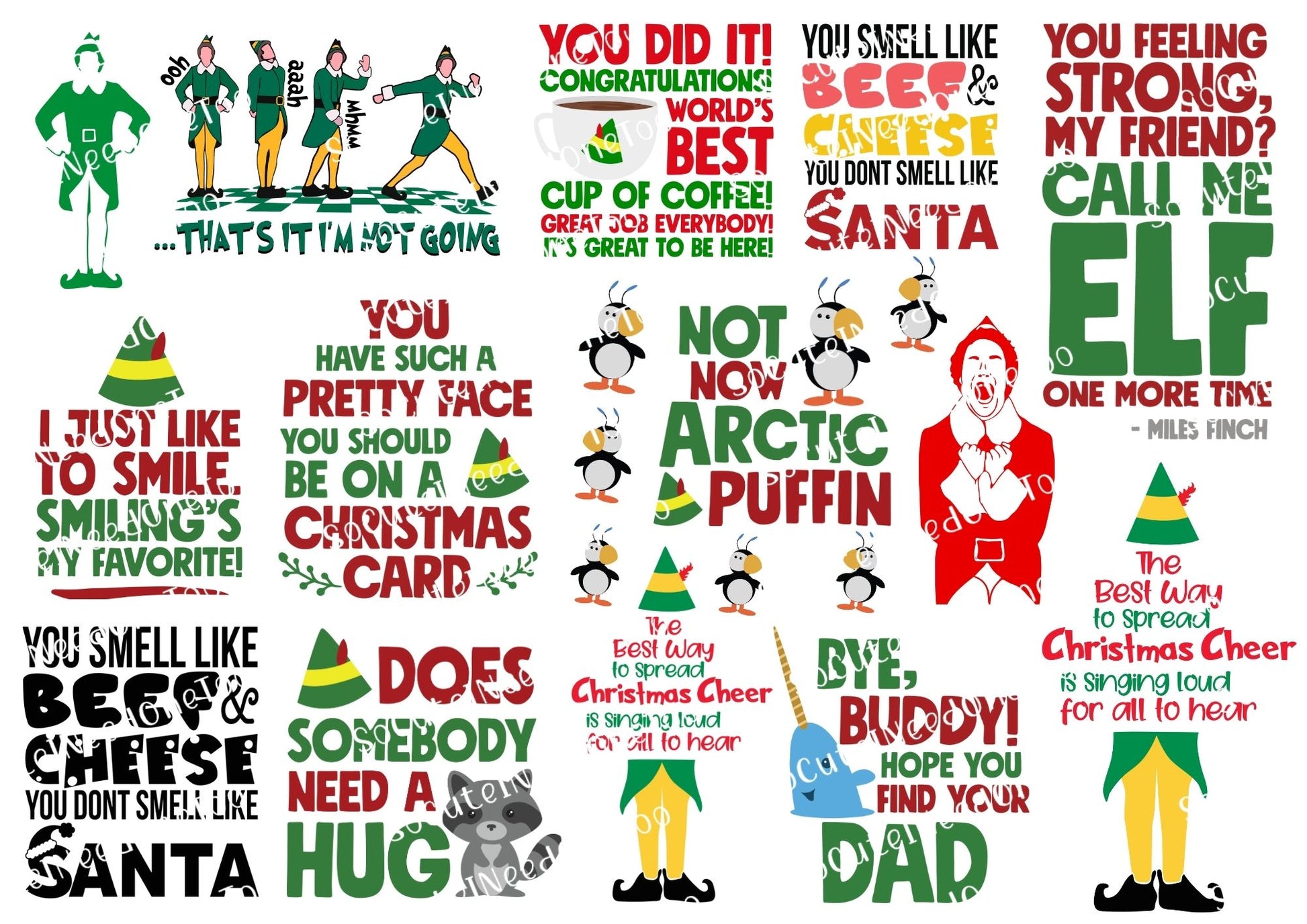 Buddy The Elf Waterslide Decals - SoCuteINeedOneToo
