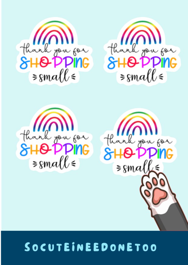 Business Stickers - Shopping Small - SoCuteINeedOneToo