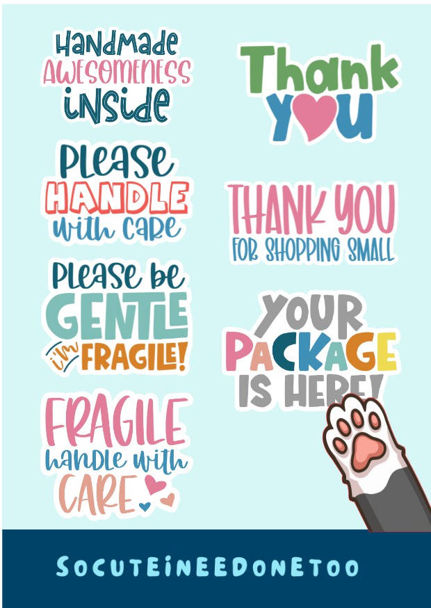 Business Stickers Selection of (50) Business Stickers - SoCuteINeedOneToo