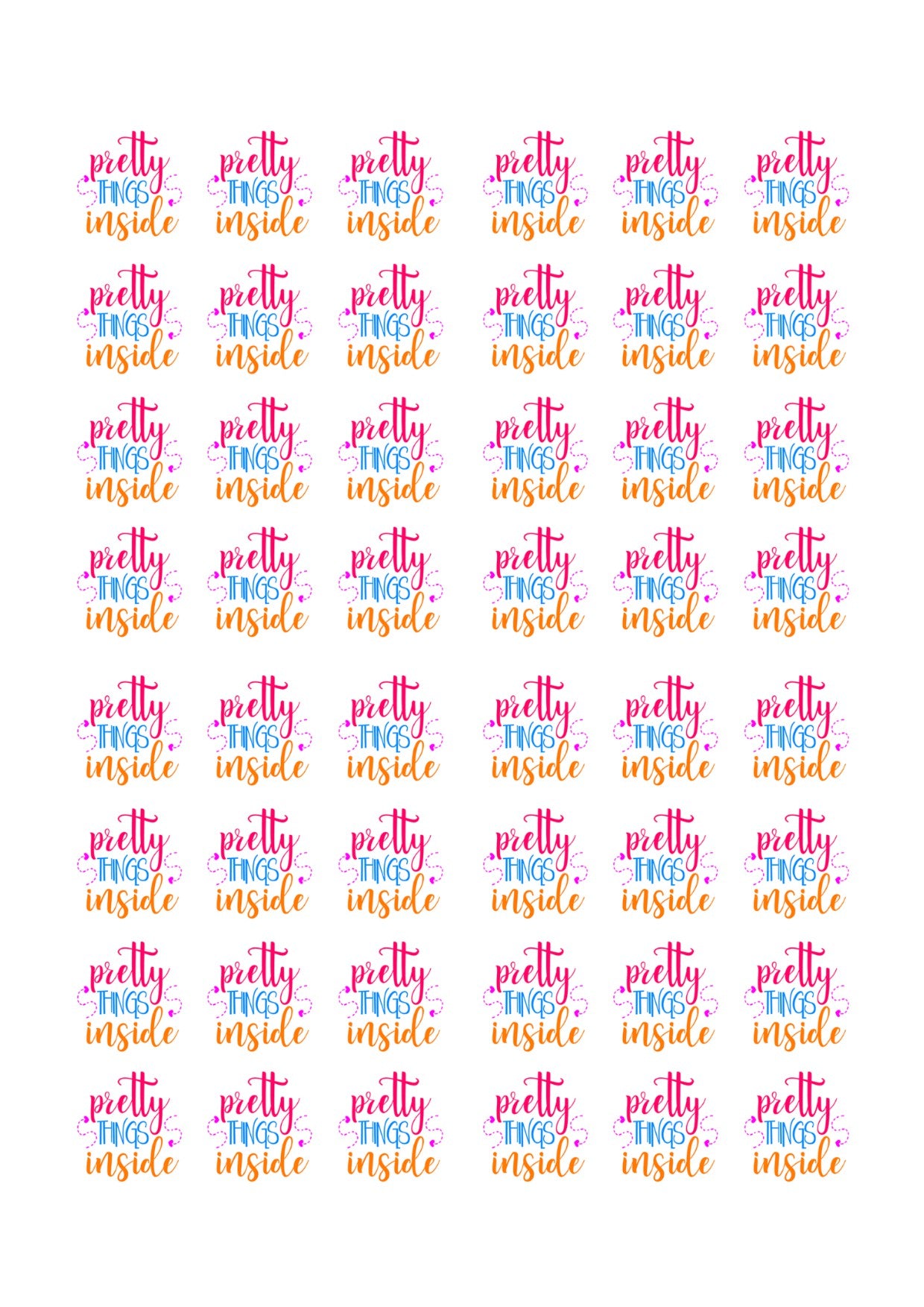 Business Stickers - Pretty Things Inside #2 PINK - SoCuteINeedOneToo