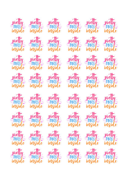 Business Stickers - Pretty Things Inside #2 PINK - SoCuteINeedOneToo